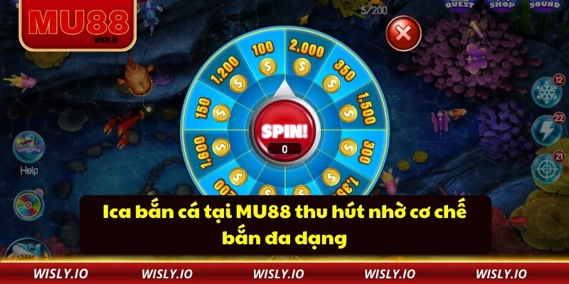 Ica Bắn Cá Hấp Dẫn Tại MU88 Tăng Cơ Hội Chiến Thắng Nhanh Ica bắn cá tại MU88 thu hút nhờ cơ chế bắn đa dạng